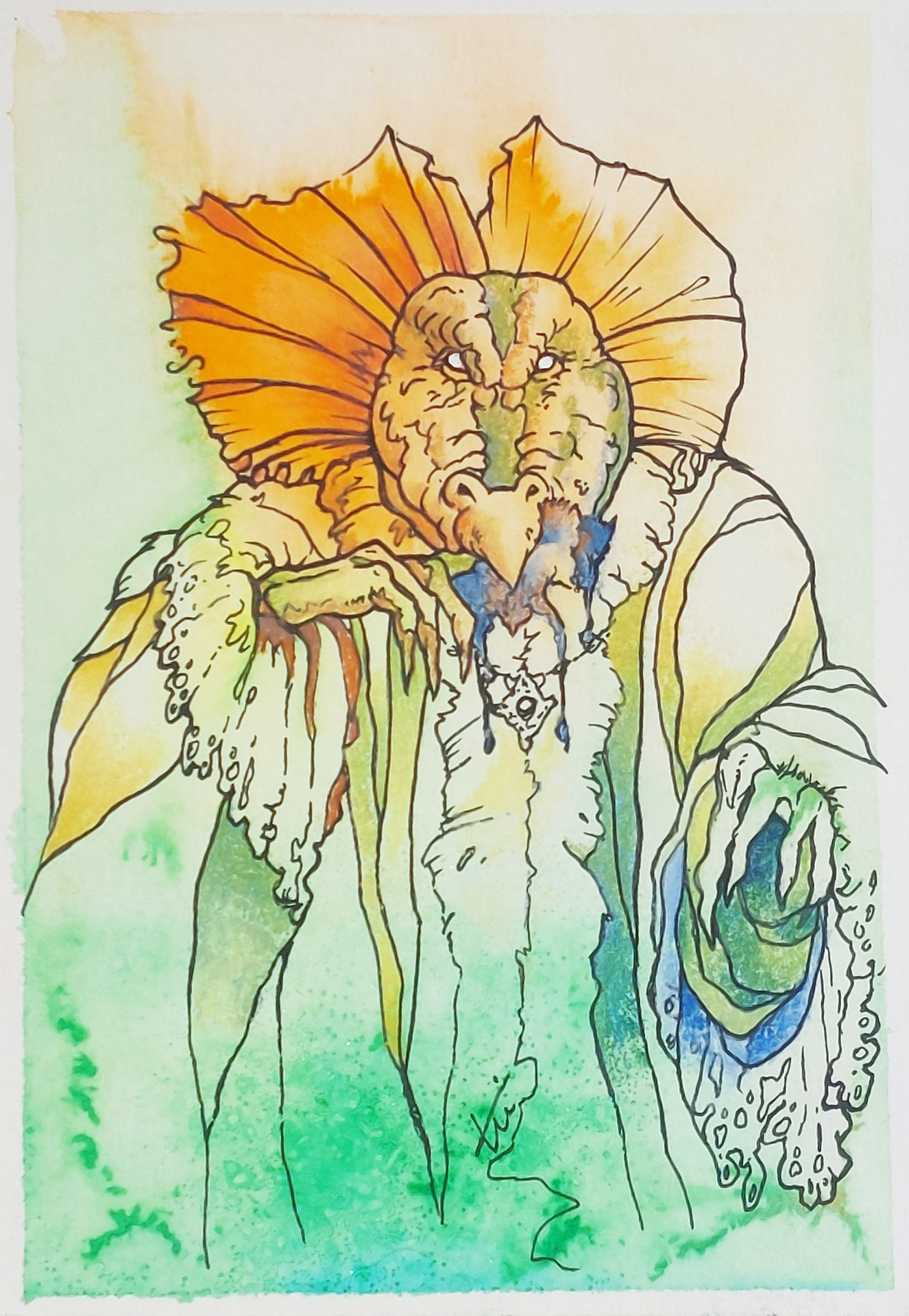 Dark fantasy creature portrait with detailed features